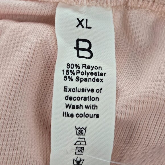 3/$25 NWT | Blooming Jelly Ribbed Crop Top Chevron Embroidered Hem | XLarge - Picture 4 of 5